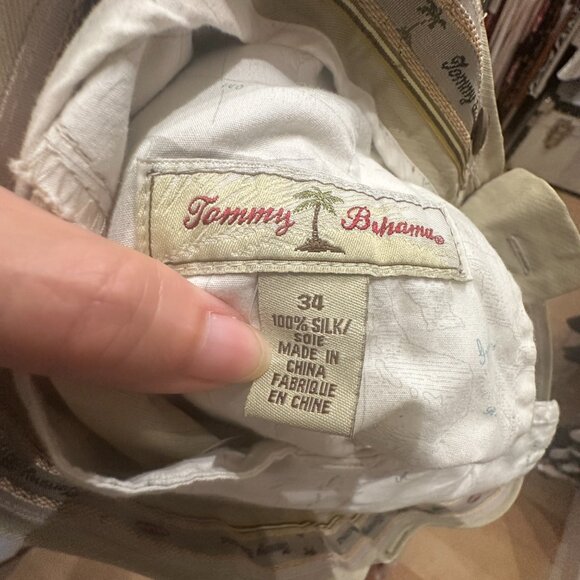EUC Vintage Tommy Bahama 100% silk pants - Picture 6 of 13